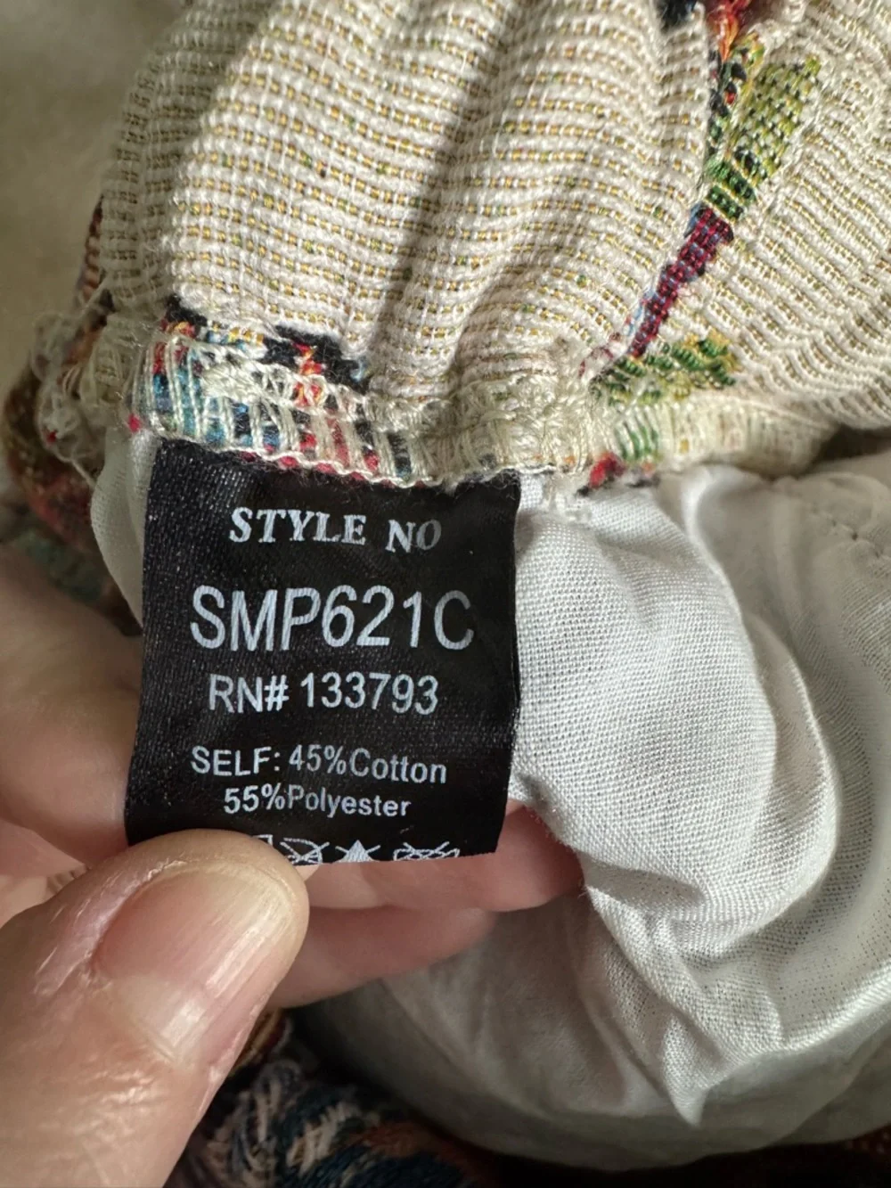 POL Cream Harem Pants with Multicolor Butterfly Print - Picture 4 of 8